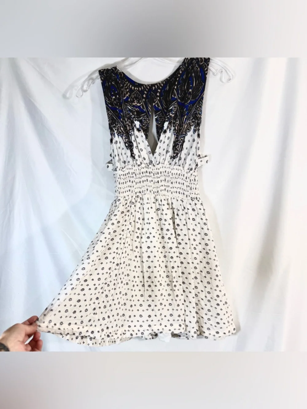 Free People "Walking Through My Dreams" Bohemian Sleeveless Mini Dress Size Sm - Picture 5 of 14